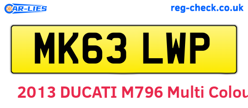MK63LWP are the vehicle registration plates.