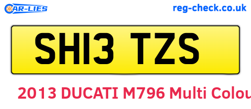 SH13TZS are the vehicle registration plates.