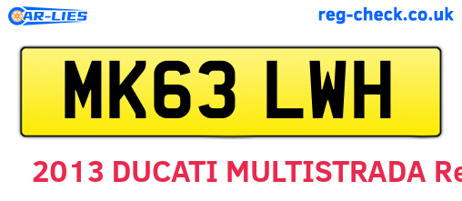 MK63LWH are the vehicle registration plates.