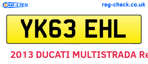 YK63EHL are the vehicle registration plates.