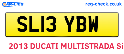 SL13YBW are the vehicle registration plates.