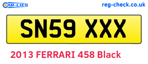 SN59XXX are the vehicle registration plates.