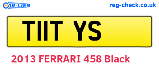 T11TYS are the vehicle registration plates.