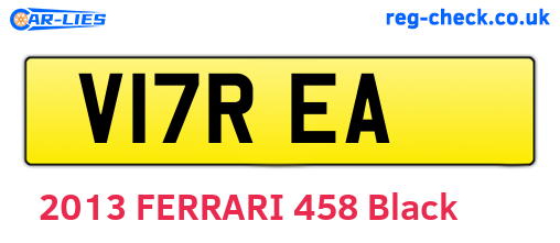 V17REA are the vehicle registration plates.