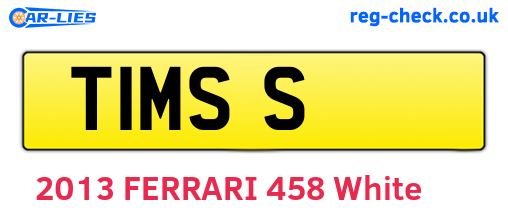 T1MSS are the vehicle registration plates.