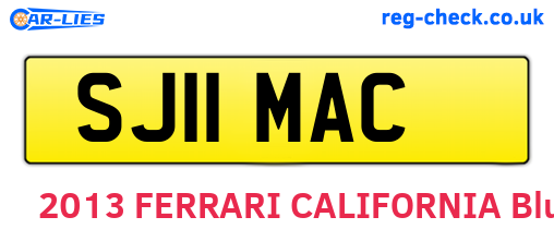 SJ11MAC are the vehicle registration plates.