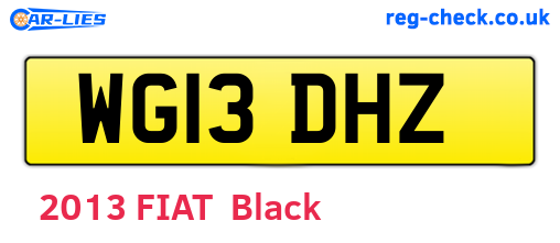 WG13DHZ are the vehicle registration plates.