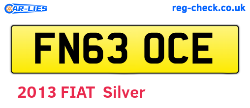 FN63OCE are the vehicle registration plates.