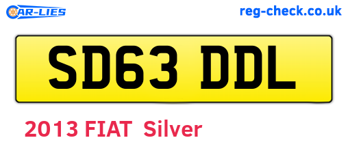 SD63DDL are the vehicle registration plates.