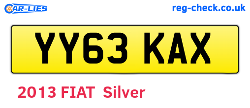 YY63KAX are the vehicle registration plates.