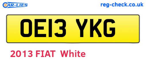 OE13YKG are the vehicle registration plates.