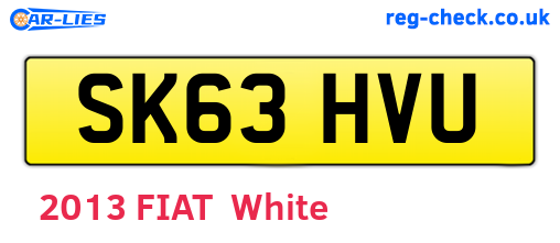 SK63HVU are the vehicle registration plates.