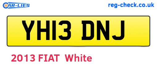 YH13DNJ are the vehicle registration plates.