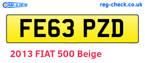 FE63PZD are the vehicle registration plates.