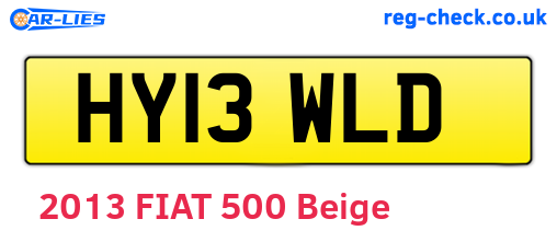 HY13WLD are the vehicle registration plates.