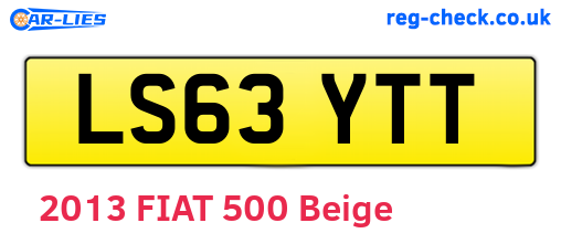 LS63YTT are the vehicle registration plates.