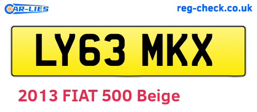 LY63MKX are the vehicle registration plates.