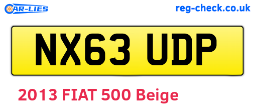 NX63UDP are the vehicle registration plates.