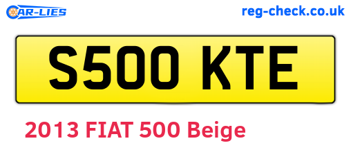 S500KTE are the vehicle registration plates.