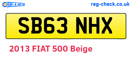 SB63NHX are the vehicle registration plates.