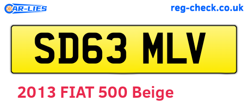 SD63MLV are the vehicle registration plates.