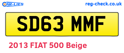 SD63MMF are the vehicle registration plates.
