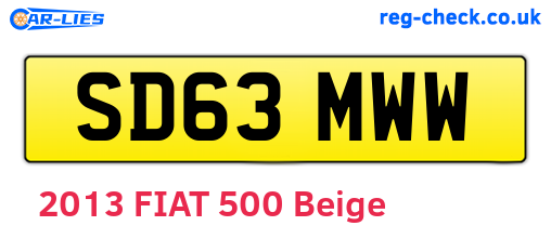 SD63MWW are the vehicle registration plates.