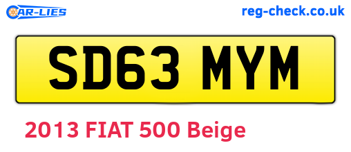 SD63MYM are the vehicle registration plates.
