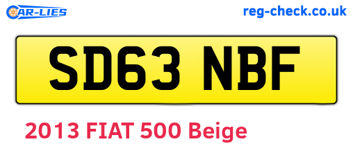 SD63NBF are the vehicle registration plates.