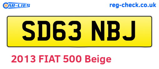 SD63NBJ are the vehicle registration plates.