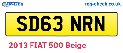 SD63NRN are the vehicle registration plates.