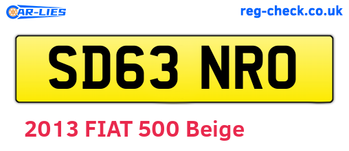SD63NRO are the vehicle registration plates.