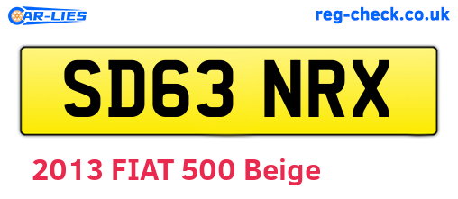 SD63NRX are the vehicle registration plates.