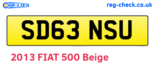 SD63NSU are the vehicle registration plates.