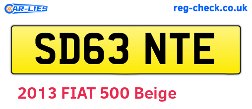 SD63NTE are the vehicle registration plates.