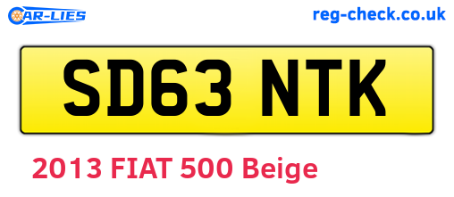 SD63NTK are the vehicle registration plates.