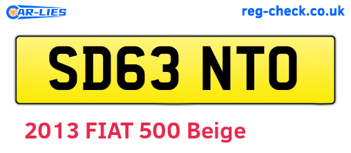 SD63NTO are the vehicle registration plates.