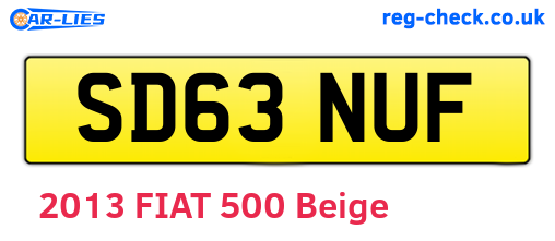 SD63NUF are the vehicle registration plates.