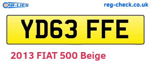YD63FFE are the vehicle registration plates.