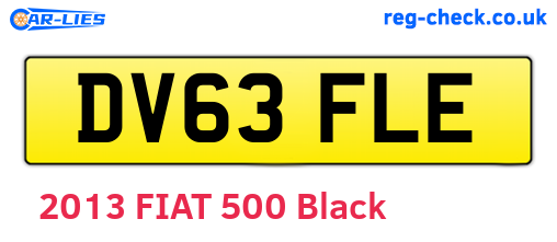 DV63FLE are the vehicle registration plates.