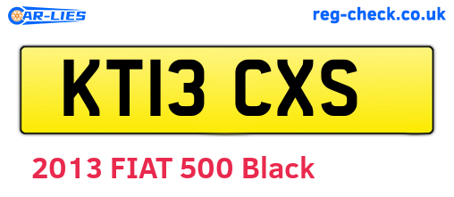 KT13CXS are the vehicle registration plates.