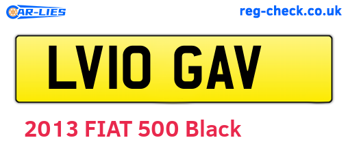 LV10GAV are the vehicle registration plates.