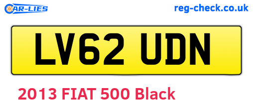 LV62UDN are the vehicle registration plates.
