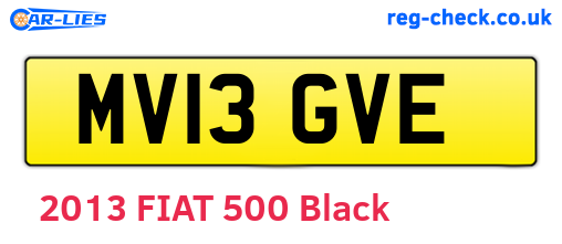 MV13GVE are the vehicle registration plates.