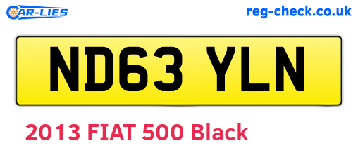 ND63YLN are the vehicle registration plates.