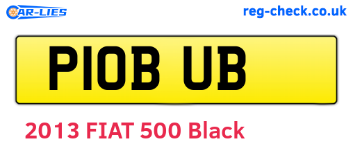 P10BUB are the vehicle registration plates.