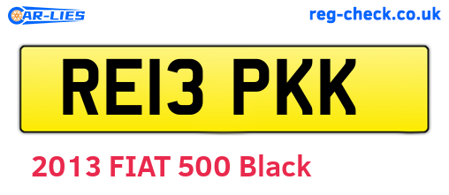 RE13PKK are the vehicle registration plates.