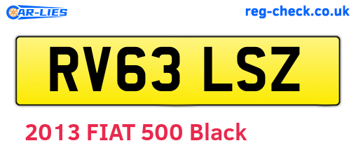 RV63LSZ are the vehicle registration plates.