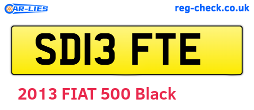 SD13FTE are the vehicle registration plates.