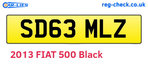 SD63MLZ are the vehicle registration plates.